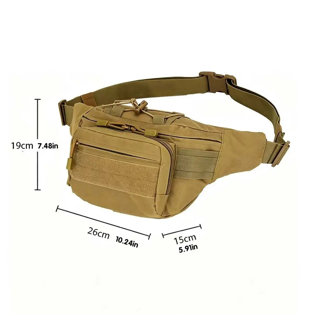 Molle Waist Bag, Lightweight Crossbody Phone Pouch, Durable Outdoor Hiking, Outdoor Sports Bag, Multi-Functional Shoulder Bag, Camping Cycling Backpack