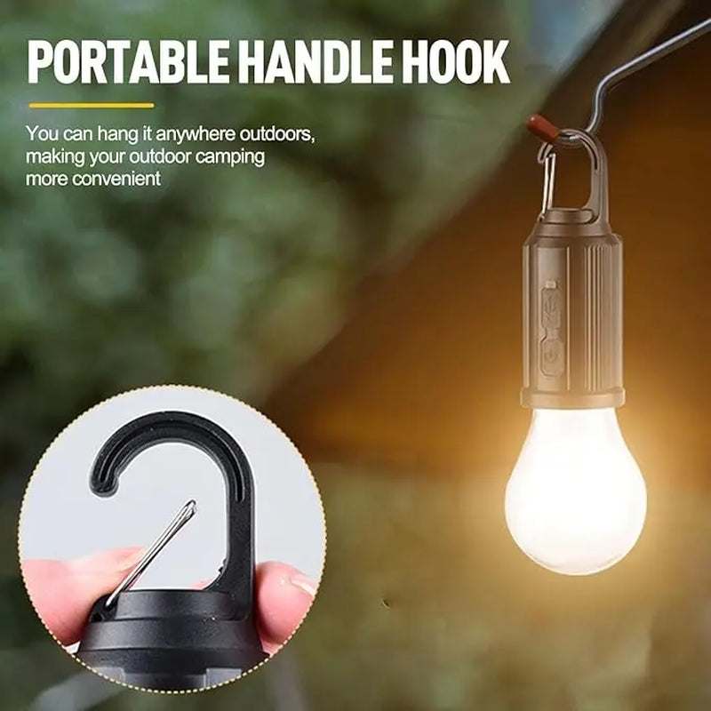 1/2/4 PCS Rechargeable Solar LED Light Bulbs with Waterproof Clip Hook, Solar Outdoor Lights, Portable Camping Gear for Hiking & Emergency Use