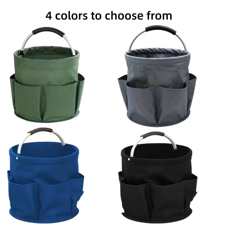 Foldable Multi-Pocket Picnic Storage Basket, Portable Laundry Bag, Outdoor Camping Travel Organizer, Large Capacity Waterproof Storage Bin, Multiple Colors Available, Outdoor Camping Supplies, Camping Accessories