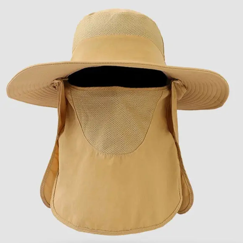 Men & Women Summer Detachable Sun Hat, Wide Brim UV Protection Fishing Hat with Face Mask, Outdoor Hiking Mountaineering Cap,Summerwins
