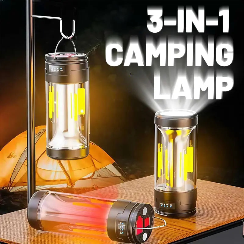High Lumen Super Bright Magnetic Camping Lantern Handheld Rechargeable Flashlight with 4 Lighting Modes COB Side Light USB-C Charging Digital Display Portable Camping Lantern Long-Lasting Power for Outdoor Camping Hiking Labor Day Sale Sale Ends Soon Camp