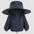 Men & Women Summer Detachable Sun Hat, Wide Brim UV Protection Fishing Hat with Face Mask, Outdoor Hiking Mountaineering Cap,Summerwins