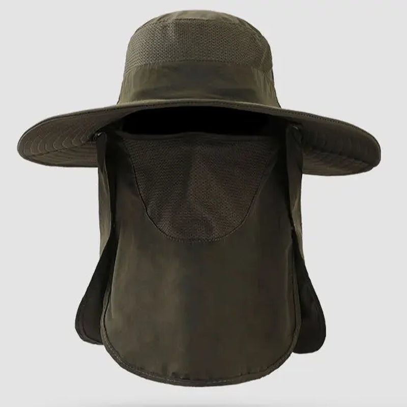 Men & Women Summer Detachable Sun Hat, Wide Brim UV Protection Fishing Hat with Face Mask, Outdoor Hiking Mountaineering Cap,Summerwins