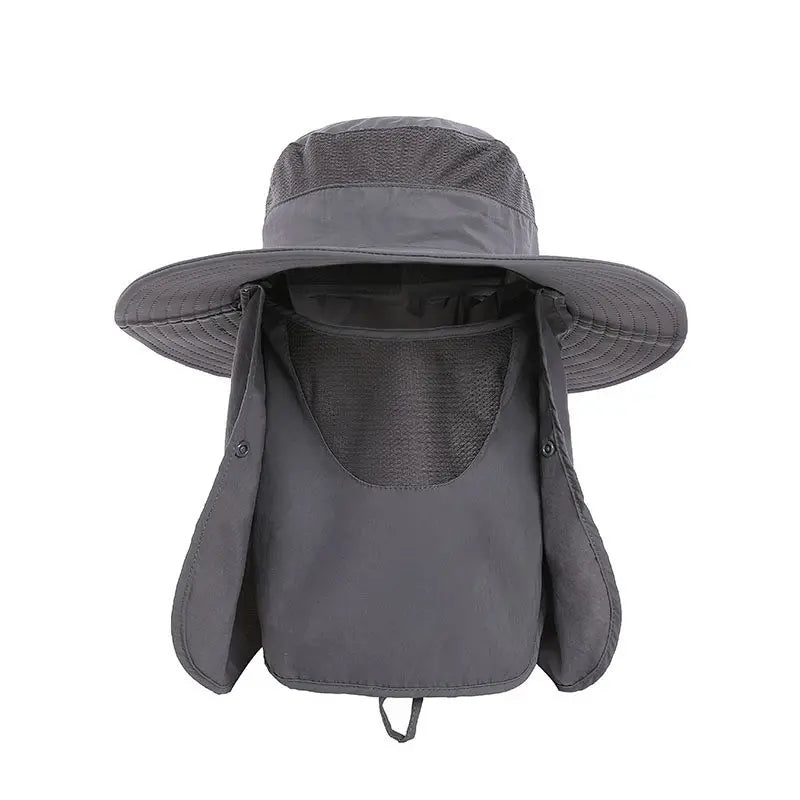 Men & Women Summer Detachable Sun Hat, Wide Brim UV Protection Fishing Hat with Face Mask, Outdoor Hiking Mountaineering Cap,Summerwins