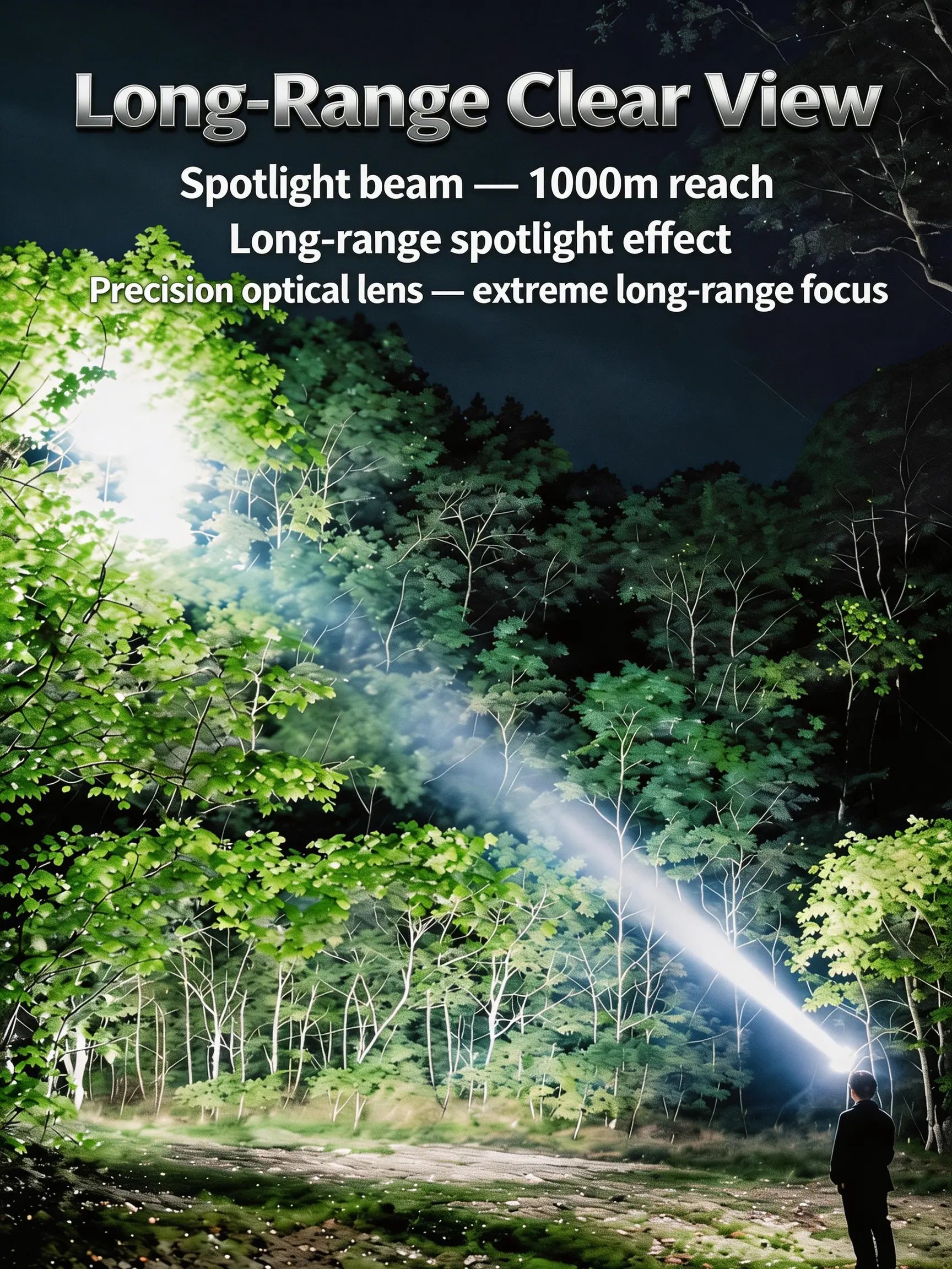 High Bright LED Headlamp, 5-Color Modes Rechargeable Headlight with Motion Sensor, 1000M Long Beam & Twist to Zoom Waterproof Torch for Night Fishing Camping Hiking Repair