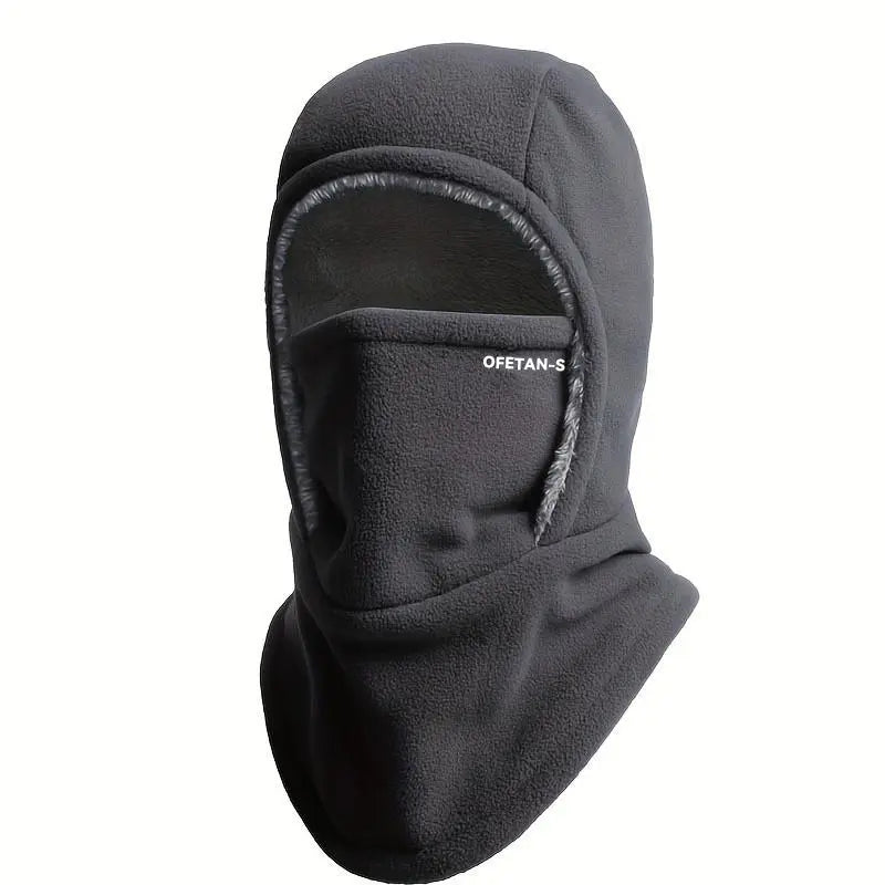 Unisex Fleece Lined Hooded Hat, Balaclava Hats, Winter Outdoor Windproof Face & Neck Protection, Thickened Cycling Mask, Snowboarding Skiing Cap
