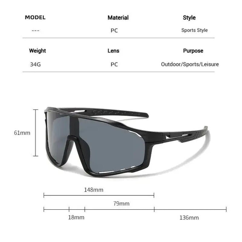 Uv-Protective Sunglasses for Hiking & Cycling - Windproof, Changes Color in Response to UV Intensity; the Stronger the UV Light, the Deeper the Color Change.Sand-Resistant Sports Eyewear with Versatile, Stylish Photochromic Lenses