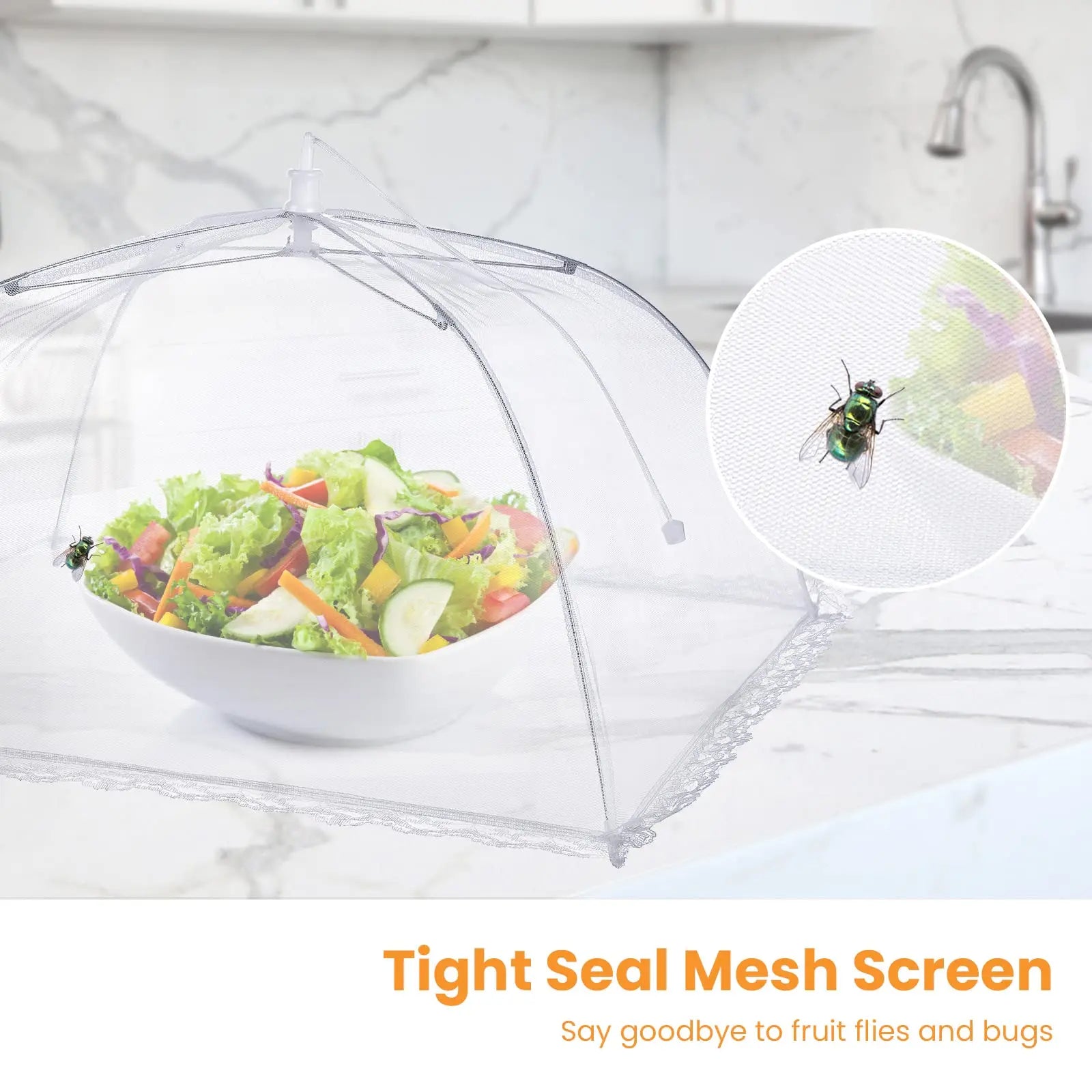 5PCS Food Covers for outside - 1 XXL & 4 S Tents/Food Covers for outside Pop-Up Mesh Reusable Food Nets for Parties Picnics Outdoor Bbqs Collapsible