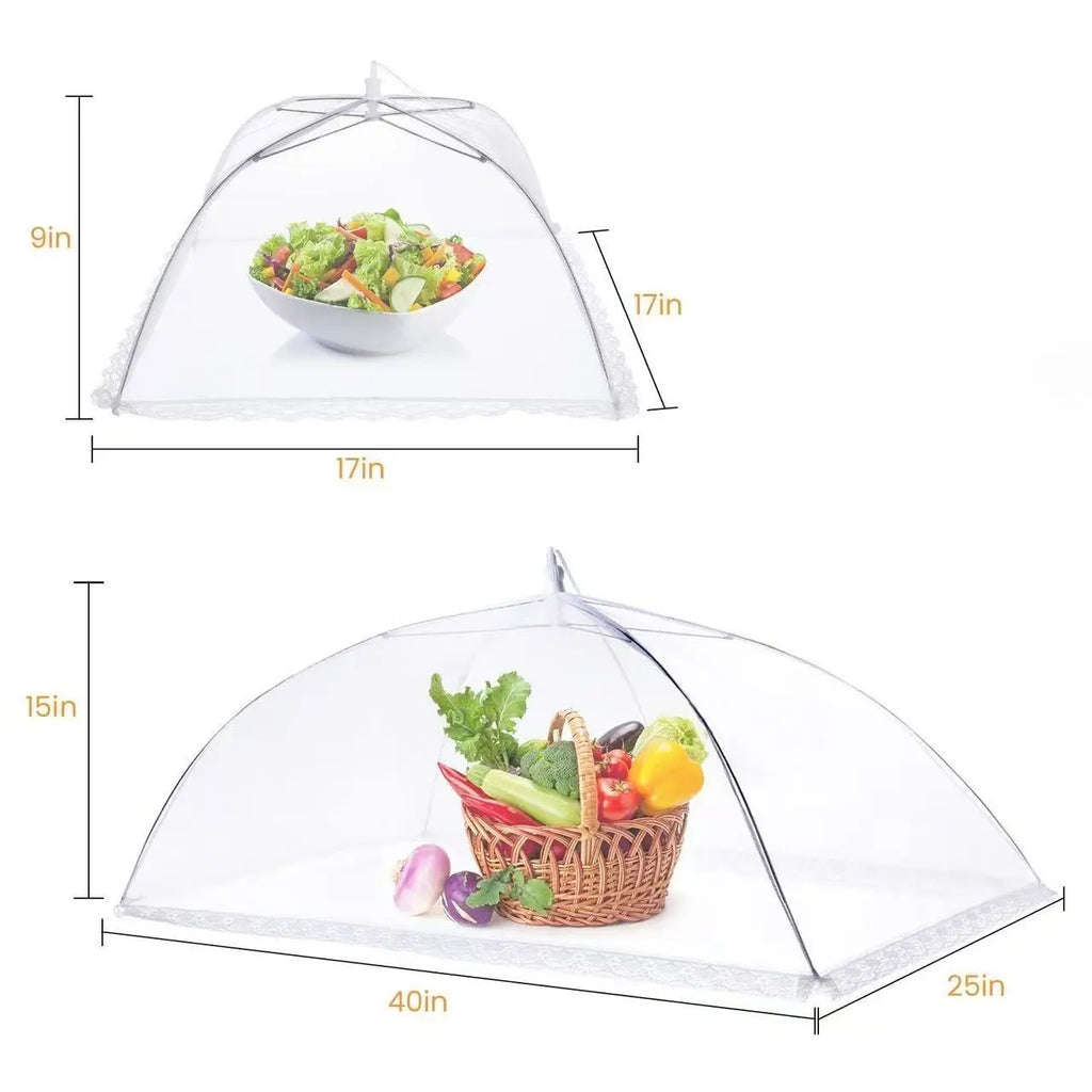 5PCS Food Covers for outside - 1 XXL & 4 S Tents/Food Covers for outside Pop-Up Mesh Reusable Food Nets for Parties Picnics Outdoor Bbqs Collapsible
