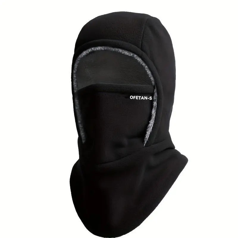 Unisex Fleece Lined Hooded Hat, Balaclava Hats, Winter Outdoor Windproof Face & Neck Protection, Thickened Cycling Mask, Snowboarding Skiing Cap